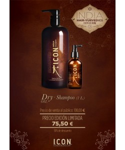 PACK INDIA  DRY OIL + CHAMPU LITRO